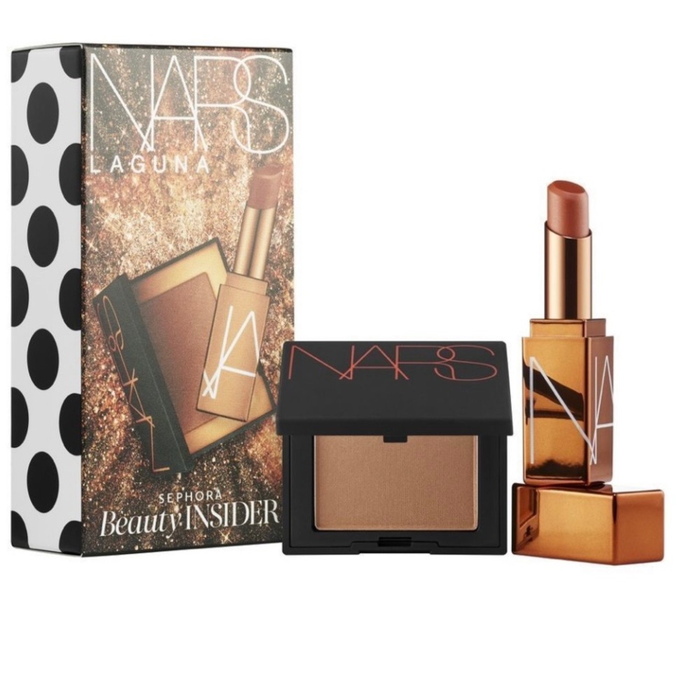 🆕 Nars Laguna Mini Bronzer and Lip Balm Sephora Gift Set
